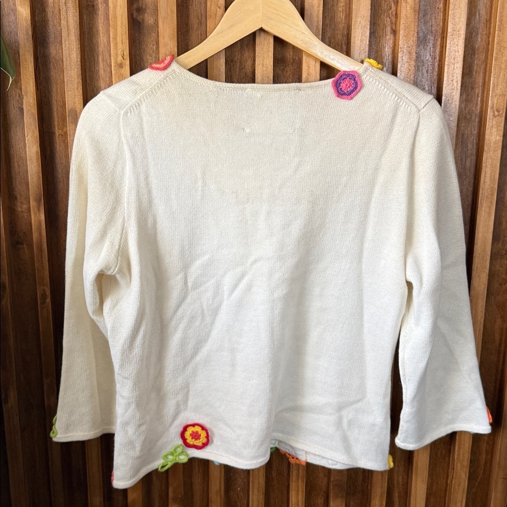 Vintage Michael Simon Buttoned Front Knitted Patc… - image 3